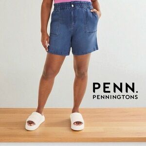 NWOT, Penningtons, 1948 Fit, Stretch Denim Short, Plus Size 3X, Blue